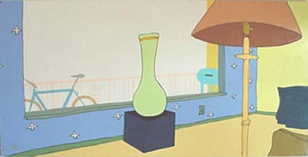 green vase
