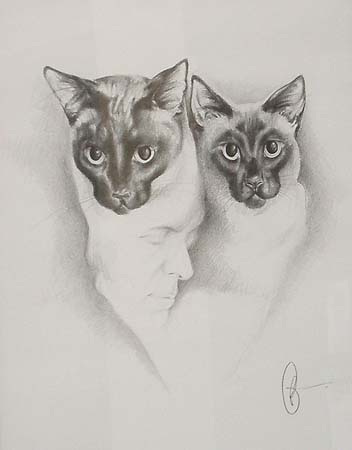 framed portrait of three